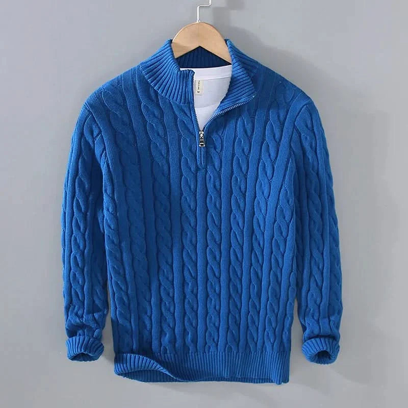 Ross — Combed Cotton Knit Sweater