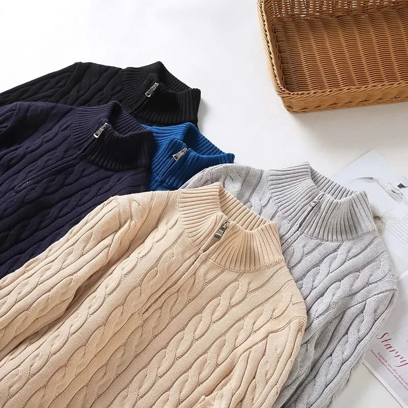 Ross — Combed Cotton Knit Sweater