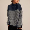 Jade — Textured High-Collar Knit Jumper