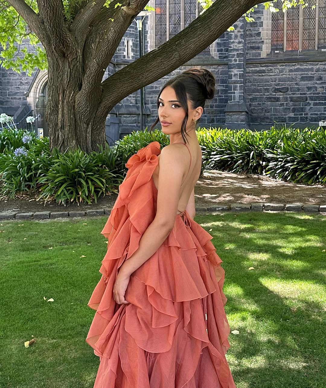 Bellina — Layered Ruffle Evening Maxi