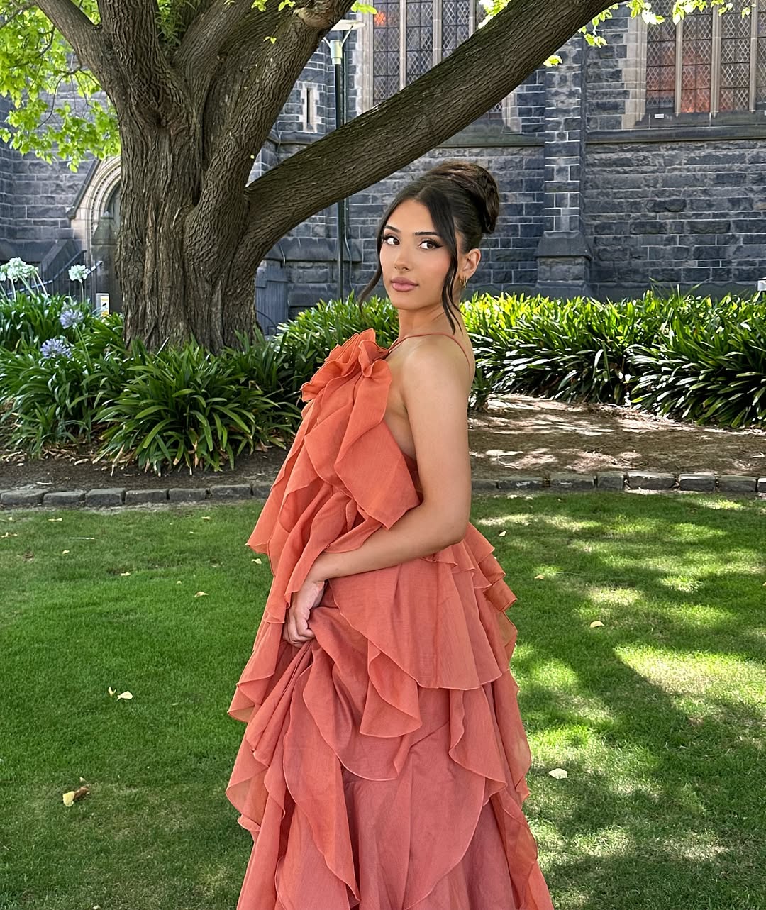 Bellina — Layered Ruffle Evening Maxi