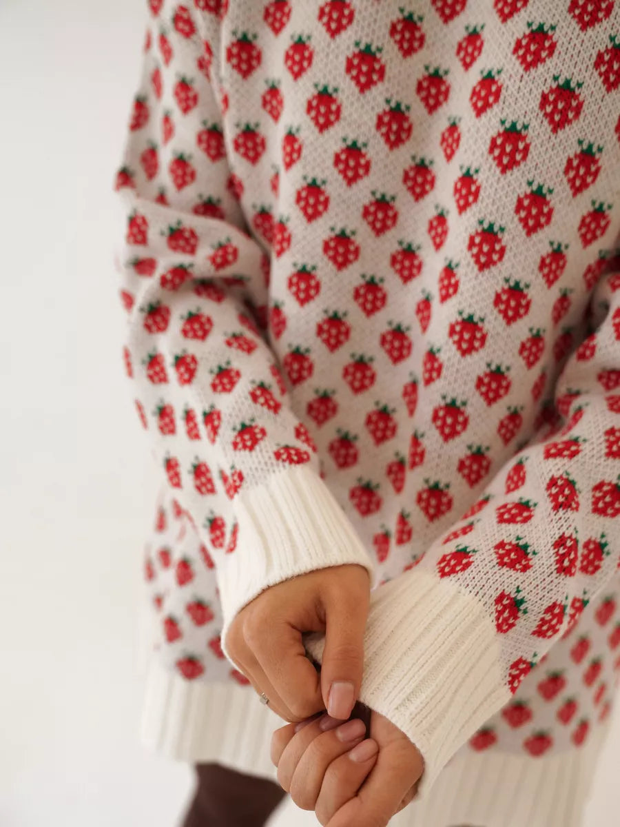 Liesl — Women’s Print Oversized Knit Sweater