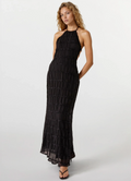 Greta — Sculpted-Texture Backless Maxi