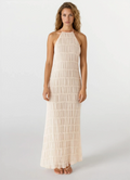 Greta — Sculpted-Texture Backless Maxi