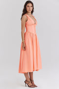 Michelle — Floral Sleeveless Midi Dress