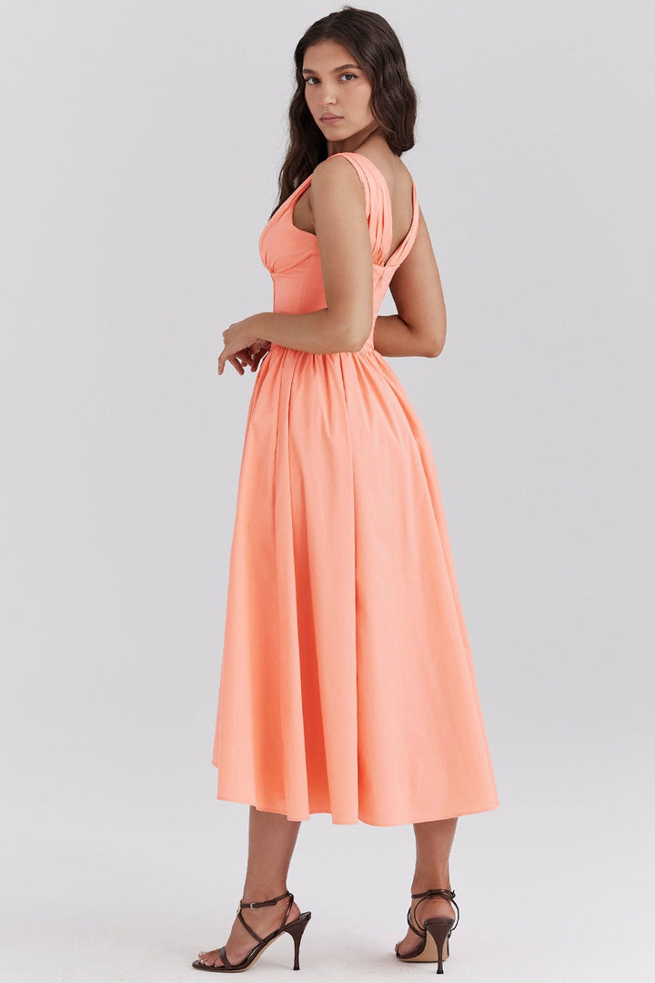 Michelle — Floral Sleeveless Midi Dress