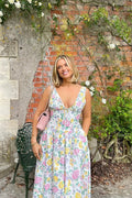 Michelle — Floral Sleeveless Midi Dress