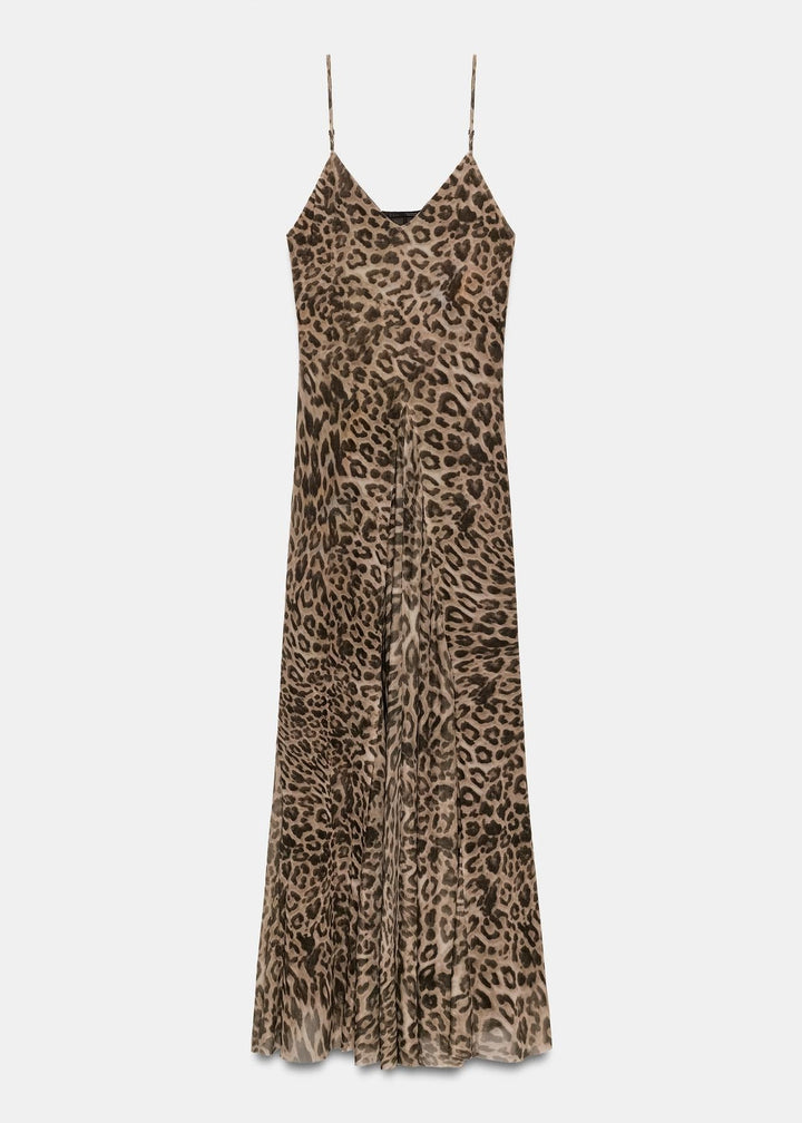 Pixie — Leopard-Print Strappy Maxi