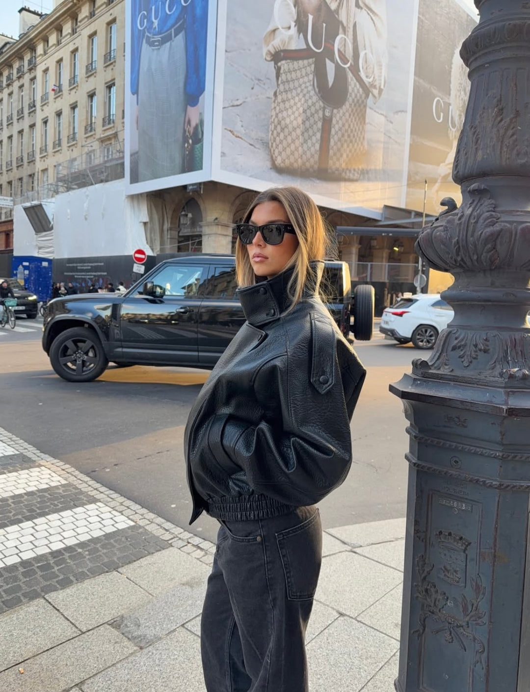 Jutta — Women’s Oversized Faux Leather Biker Jacket