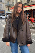 Marit — Women’s Faux Shearling Aviator Jacket