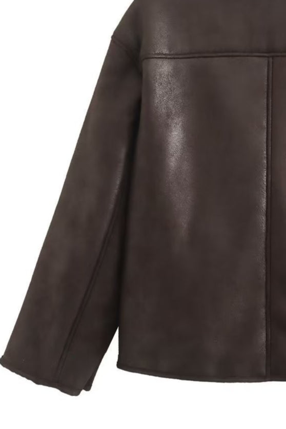 Marit — Women’s Faux Shearling Aviator Jacket