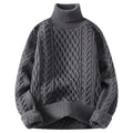 Magnus — Men's Chunky Cable-Knit Turtleneck Sweater