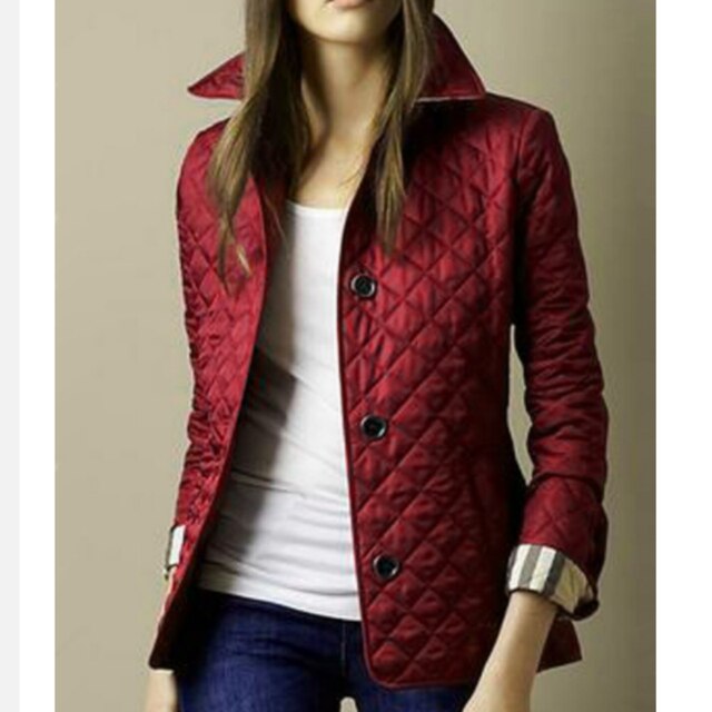 Frances — Diamond-Quilted Button Jacket