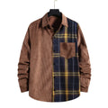 Reuben — Men's Plaid Corduroy Patchwork Shirt
