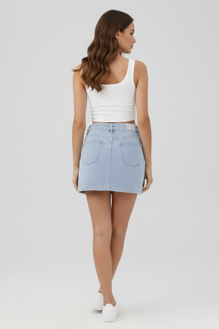 Juno — Denim Mini Skirt