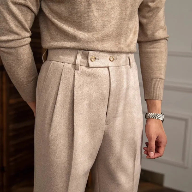 Mason — High-Waisted Pleated Trousers
