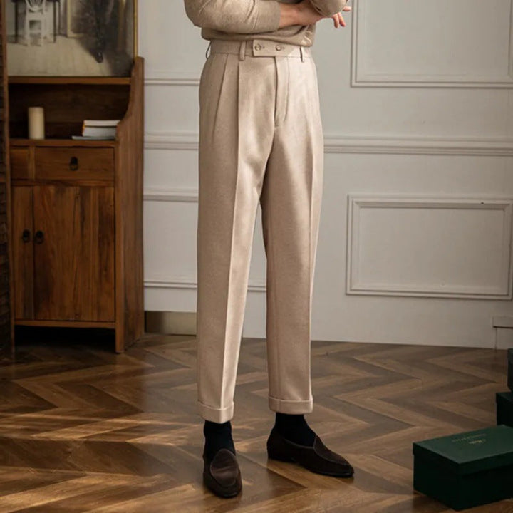 Mason — High-Waisted Pleated Trousers