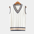 Wren Knit — V-Neck Ribbed Sweater Vest