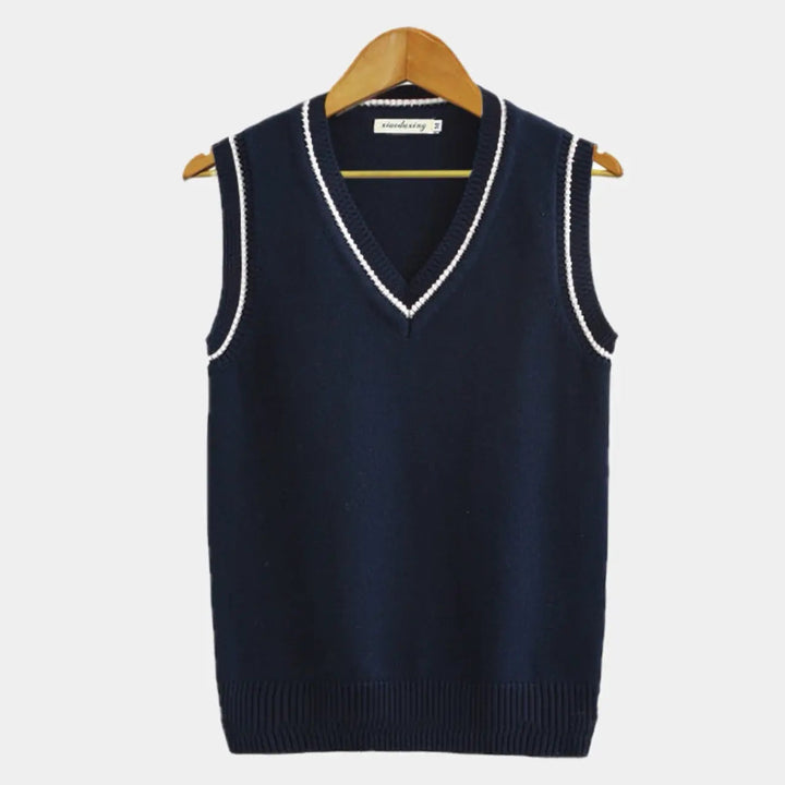 Wren Knit — V-Neck Ribbed Sweater Vest
