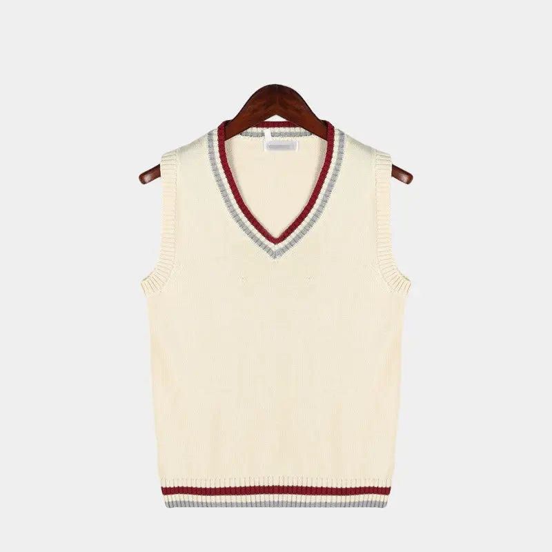 Wren Knit — V-Neck Ribbed Sweater Vest