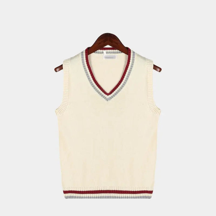 Wren Knit — V-Neck Ribbed Sweater Vest