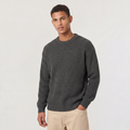 Soren — Men's Relaxed Waffle-Knit Crew Sweater