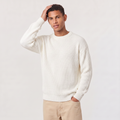 Soren — Men's Relaxed Waffle-Knit Crew Sweater
