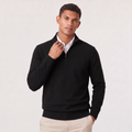 Lars — Men's Cotton-Blend Quarter-Zip Sweater
