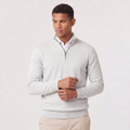Lars — Men's Cotton-Blend Quarter-Zip Sweater