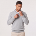Lars — Men's Cotton-Blend Quarter-Zip Sweater
