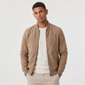 Men's Faux Suede Zip-Up Bomber Jacket — Walter