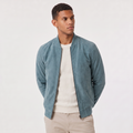 Men's Faux Suede Zip-Up Bomber Jacket — Walter