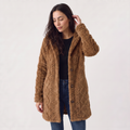 Femke — Women's Hooded Teddy Fleece Longline Cardigan