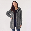 Femke — Women's Hooded Teddy Fleece Longline Cardigan