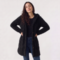 Femke — Women's Hooded Teddy Fleece Longline Cardigan