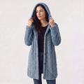 Femke — Women's Hooded Teddy Fleece Longline Cardigan
