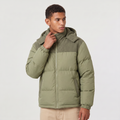 Ernest — Men's Corduroy-Trim Hooded Puffer Jacket