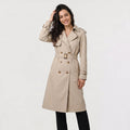 Lotte — Women's Single-Breasted Belted Trench Coat
