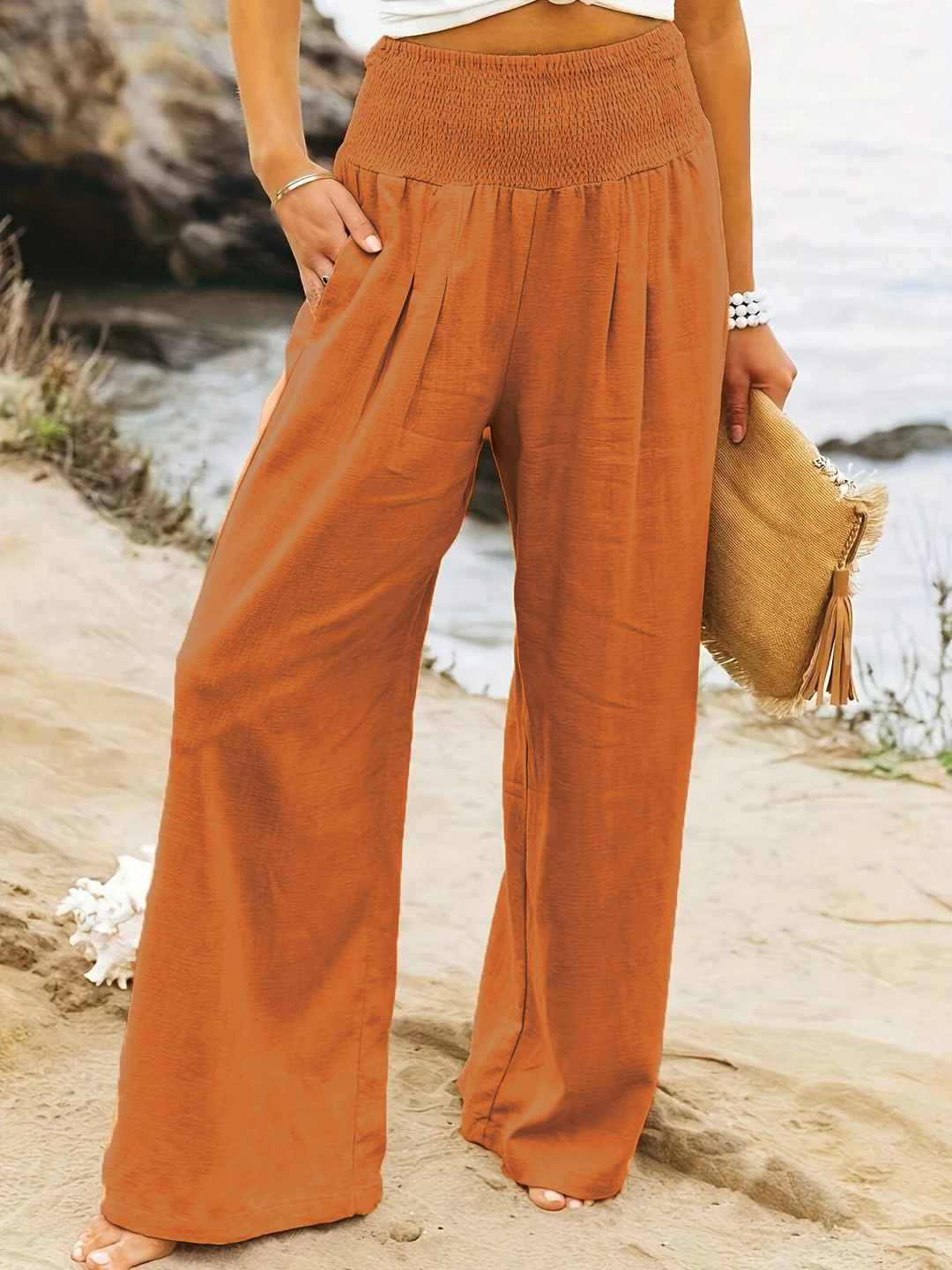 Lucia — Wide-Leg Linen Trousers