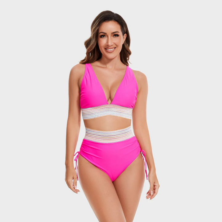 Arabella — V-Neck Halter High-Waisted Bikini