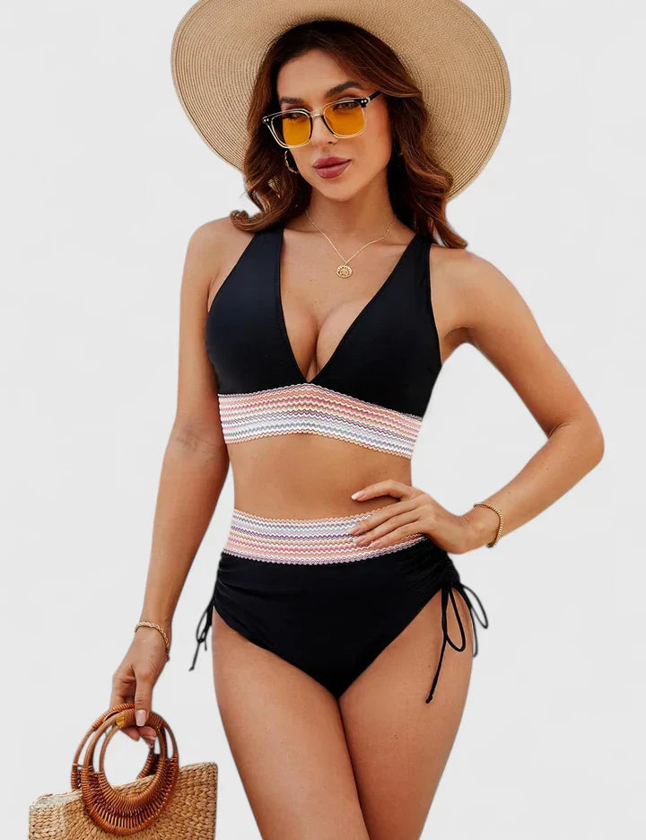 Arabella — V-Neck Halter High-Waisted Bikini