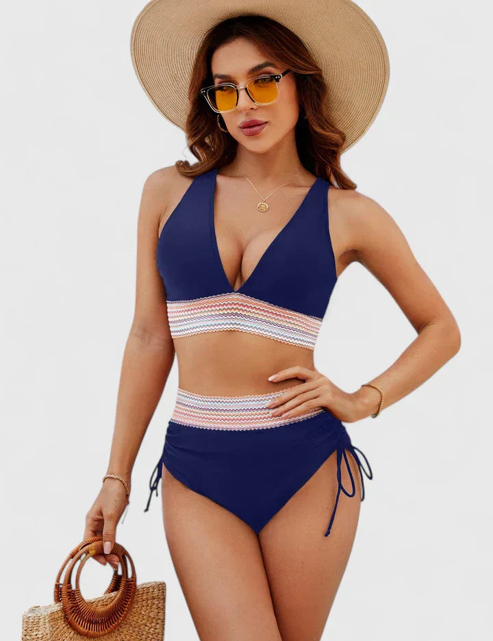 Arabella — V-Neck Halter High-Waisted Bikini