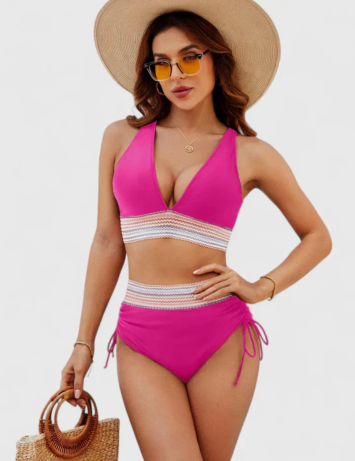 Arabella — V-Neck Halter High-Waisted Bikini