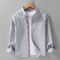 Greg — Stripe-Placket Linen Shirt