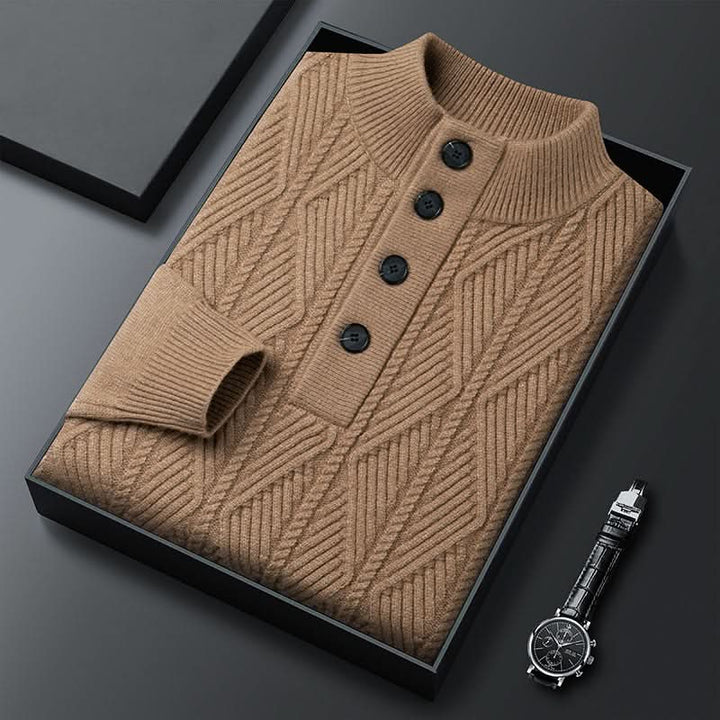 Whitaker — Cable-Knit Button Sweater
