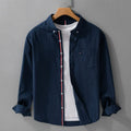 Greg — Stripe-Placket Linen Shirt