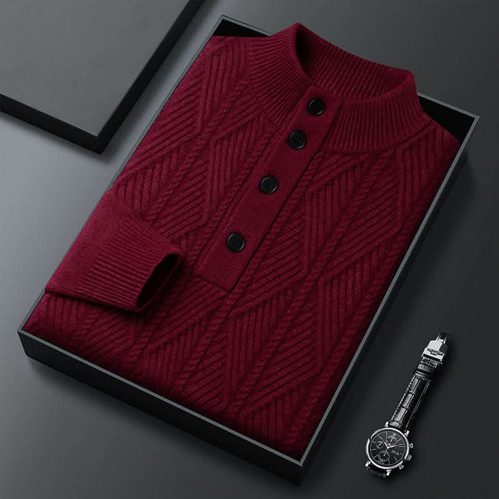 Whitaker — Cable-Knit Button Sweater