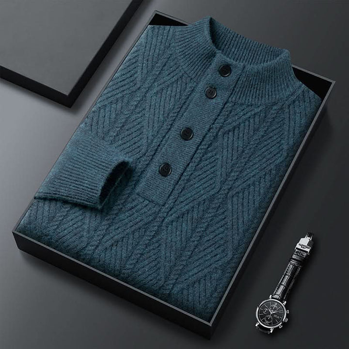 Whitaker — Cable-Knit Button Sweater