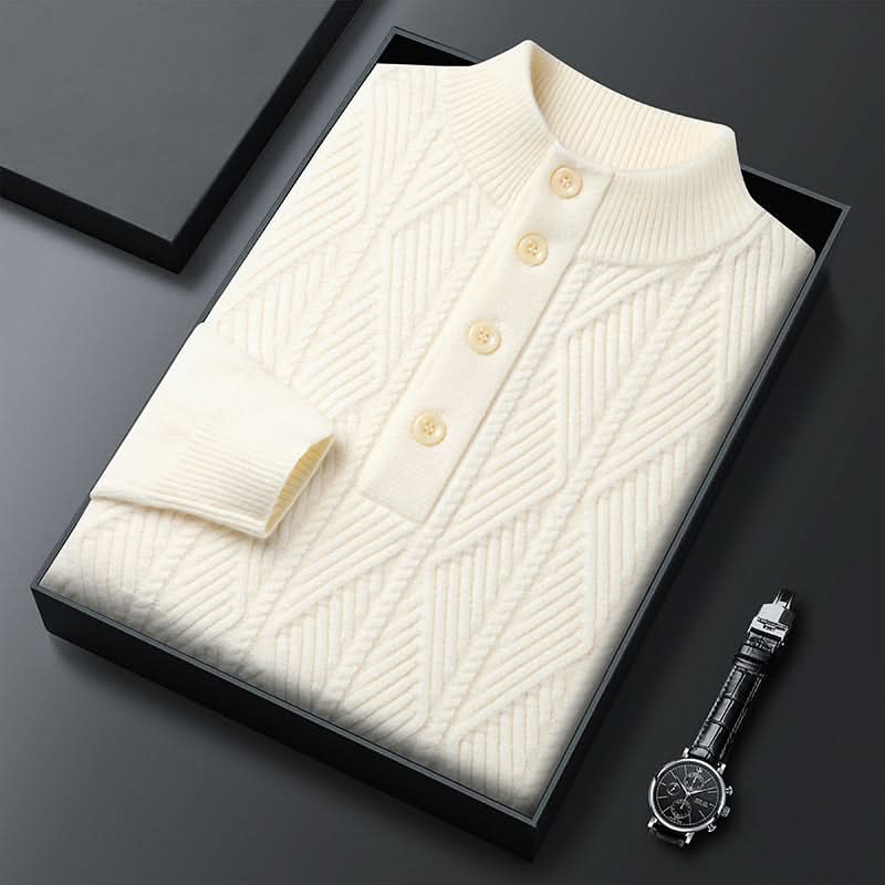 Whitaker — Cable-Knit Button Sweater