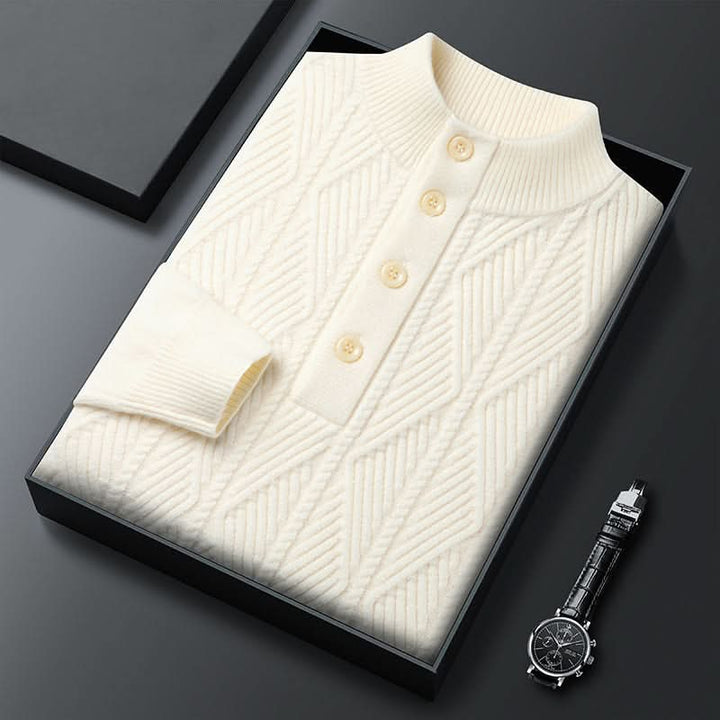 Whitaker — Cable-Knit Button Sweater